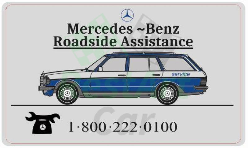 Mercedes-Benz Roadside Assistance 1-800-222-0100 Sticker –