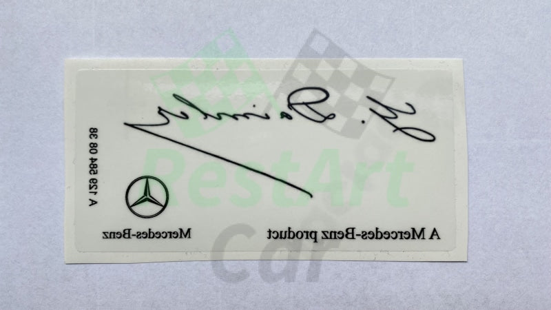 Esq Benzmercedes Benz Signature Vinyl Decal - Reflective Kk Material,  Custom Fit